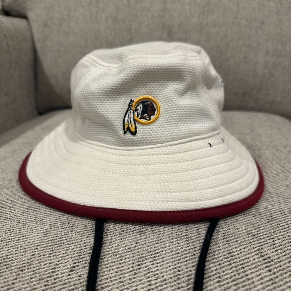 Redskins White New Era Bucket Hat